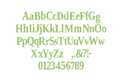 Christmas Cross Stitch Font