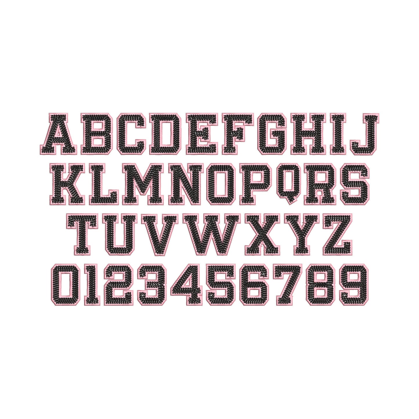 Chain Stitch and Outline Font Applique