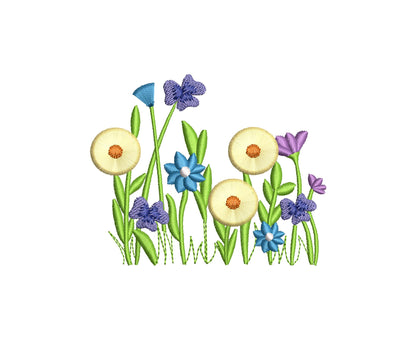 Fringed Floral Border Garden Grass