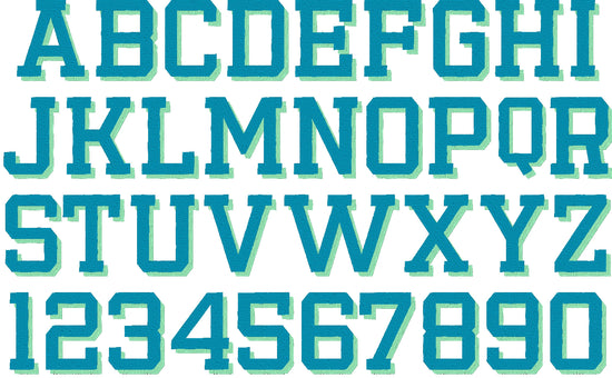 Big Varsity Collegiate block type Shadow Font fill stitch machine ...