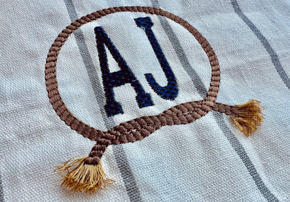 Baby Cowboy Lasso Rope Monogram Frame