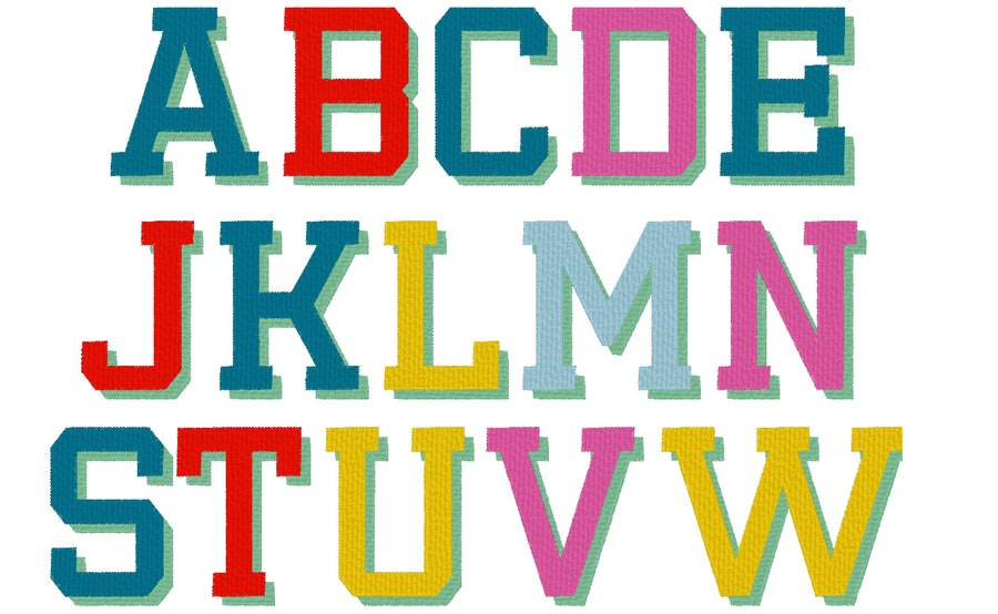 Big Varsity Collegiate Block Shadow Font