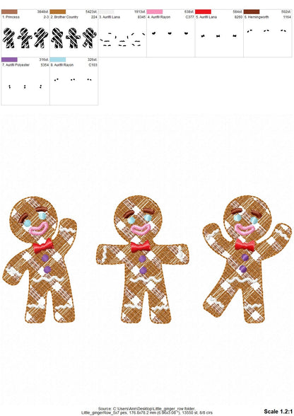 Christmas Gingerbread Men Cookie Trio