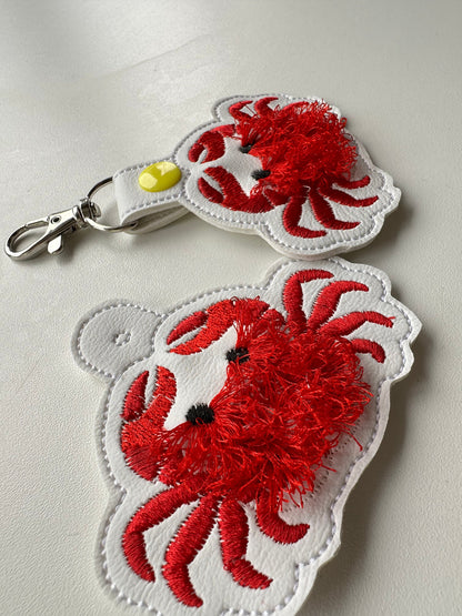 Fringed Crab Keychain