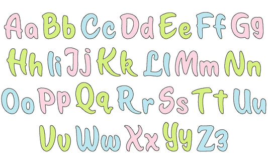 Raggedy Edge Applique Font Olaf