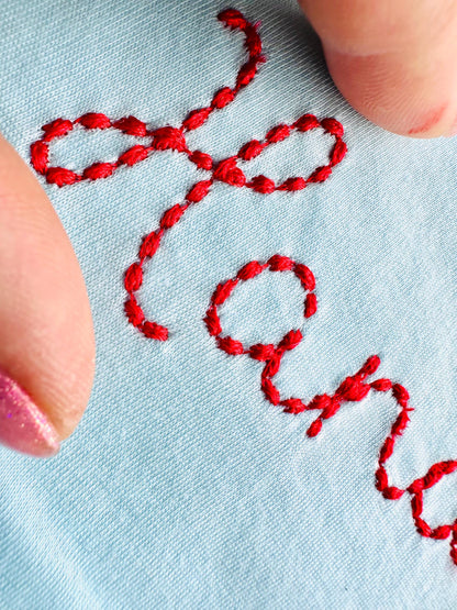 Hand stitch effect Handwritten Font