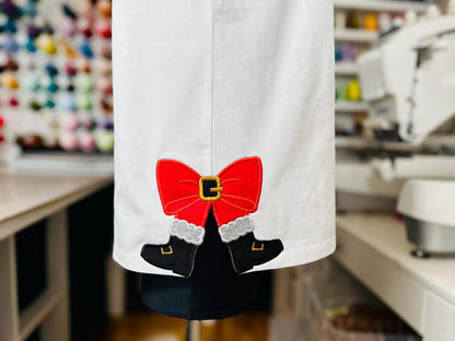 Christmas Santa Bow side bow split seam