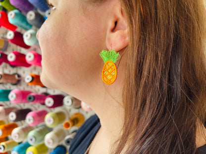 Fringed Pineapple Earrings FSL