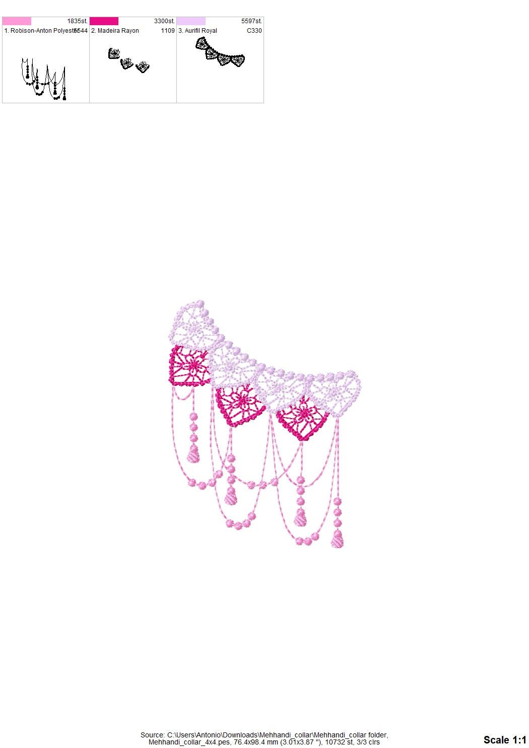 Mehndi Necklace Design