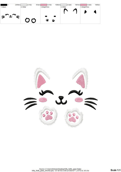 Adorable Kitty Face Fluffy Paws