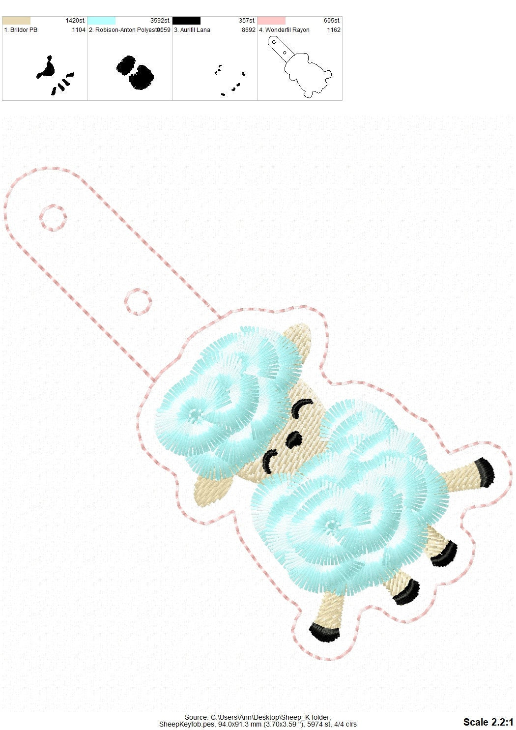 Fringed Little Sheep Keychain ITH