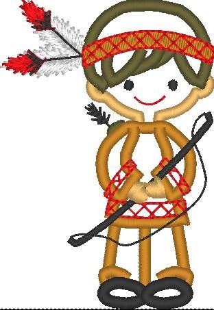 Little Indian Boy Applique