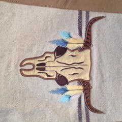 Buck Bull Cow Head Skull Applique