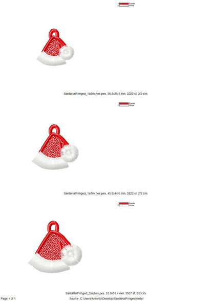 Fringed Santa Hat Earrings