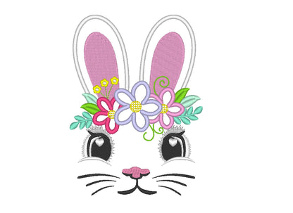 Easter Bunny Face Applique