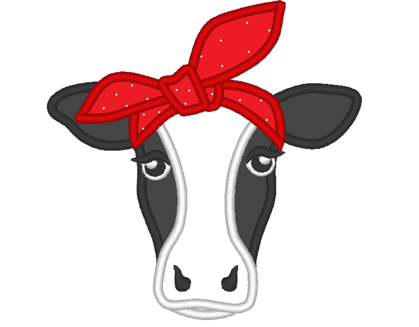 Cow Face Applique