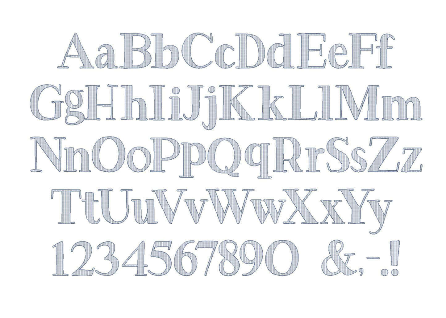 Quick Light Stitch City Font