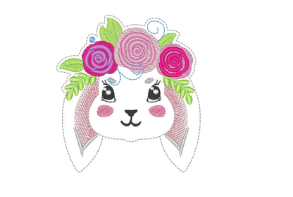 Adorable Easter Floral Bunny Head