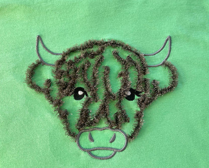 Big Fringed Highland Cow