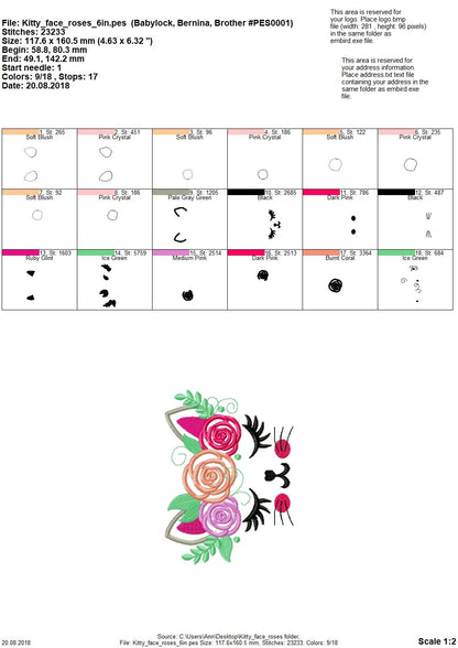 Pretty Kitty Face with Shabby Chic Floral Crown