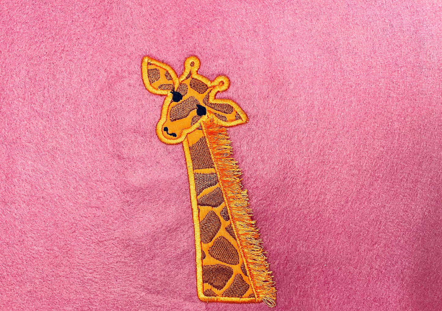 Fringed Giraffe Head Applique