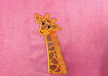 Fringed Giraffe Head Applique