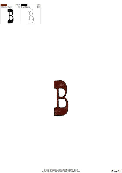 Fill Stitch Western Block Font