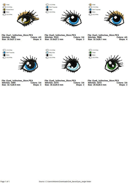 Doll Pretty Face Set of 6