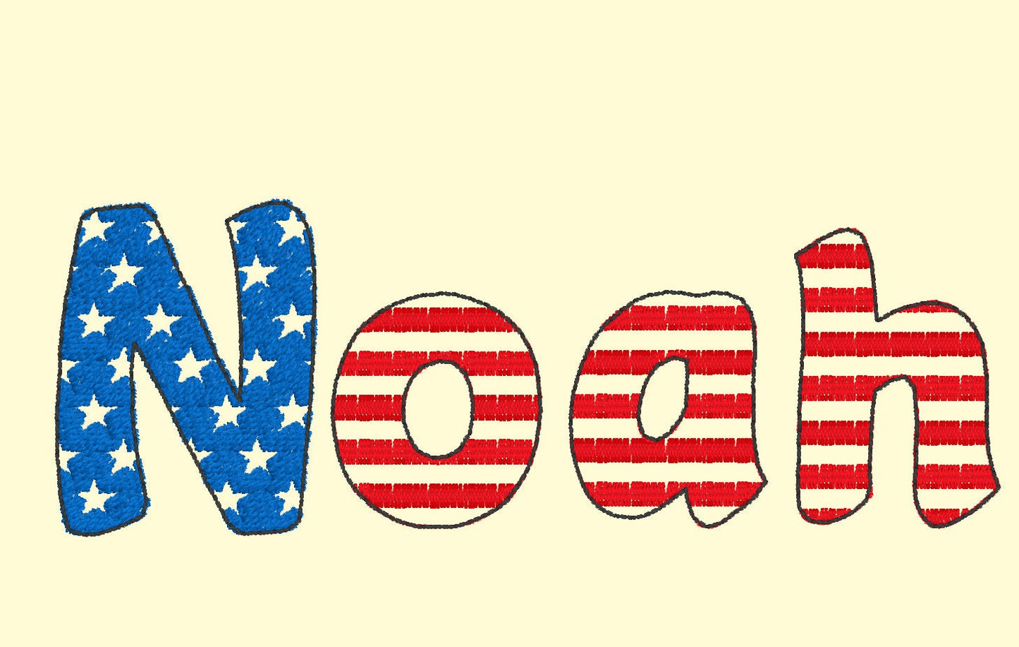 Patriotic 4th of July Stars and Stripes Font