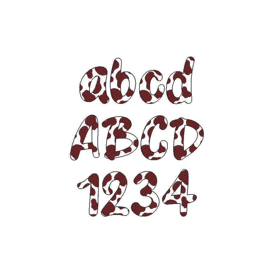 Cow Spots Patterned Font
