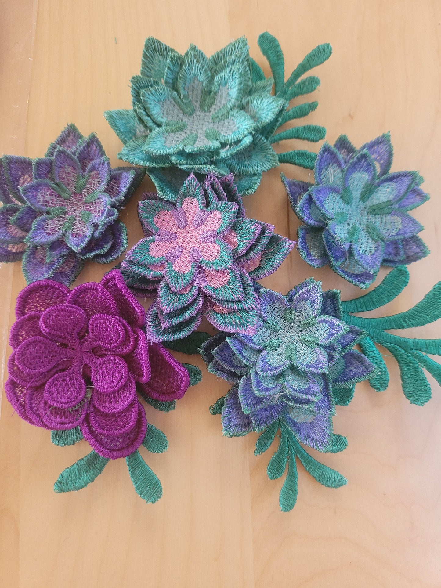 Succulent Delicate Lace Flowers Set