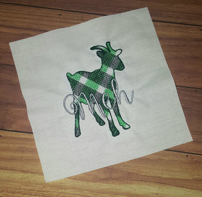 Gingham Plaid Patterend Farm Animals Set