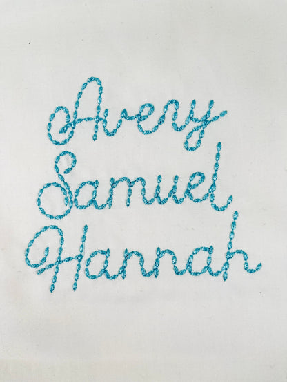 Classic Hand Stitch Effect Script Font