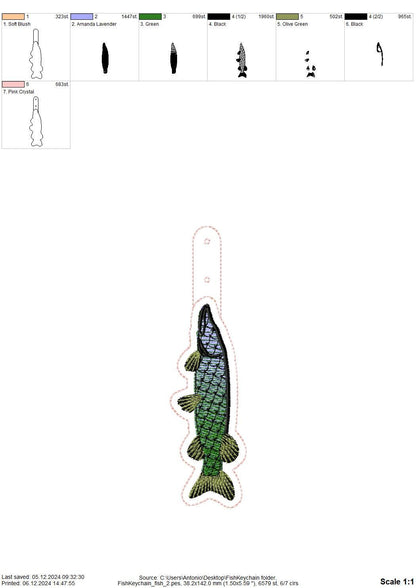 Iridescent Rainbow Fish Keychain Set of 2