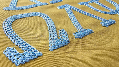 Chain Fill Hand Stitch Effect Greek Font