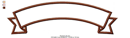 Arc Shape Banner for Rocker Applique