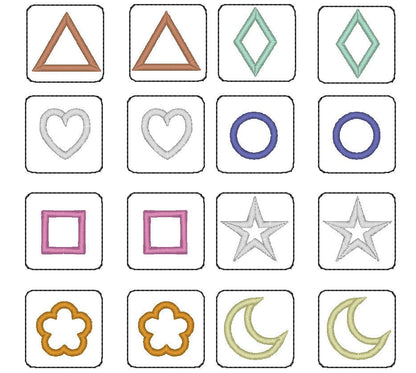 Memory Game Geometric Shapes
