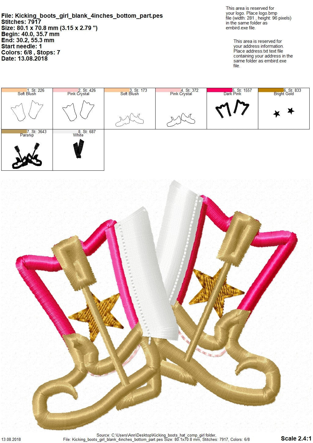 Cowgirl Boots and Hat Applique and Mini Font