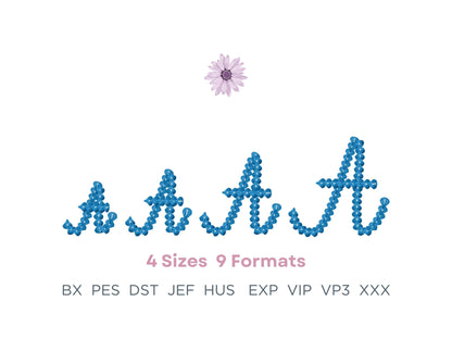 Extra Bold Chain FONT machine embroidery designs handwritten script