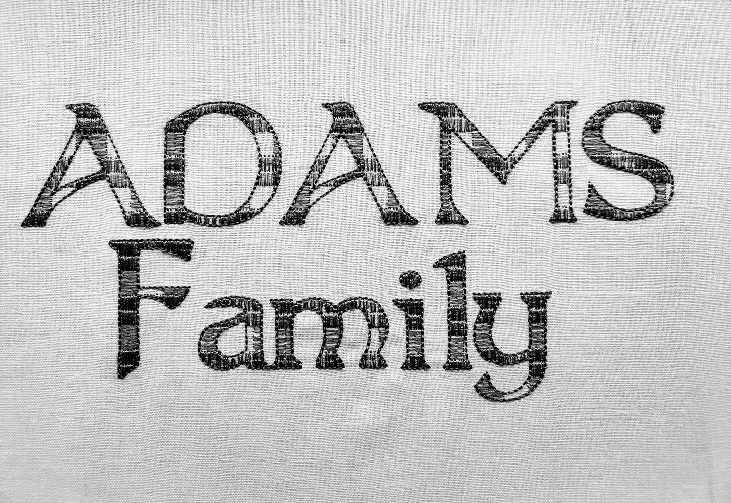Buffalo Plaid Light Stitch Font Adams