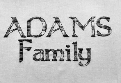 Buffalo Plaid Light Stitch Font Adams