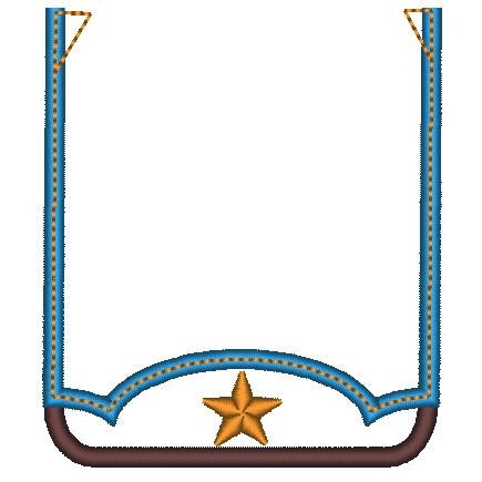 Western style Pocket Applique Set of 5 styles machine embroidery