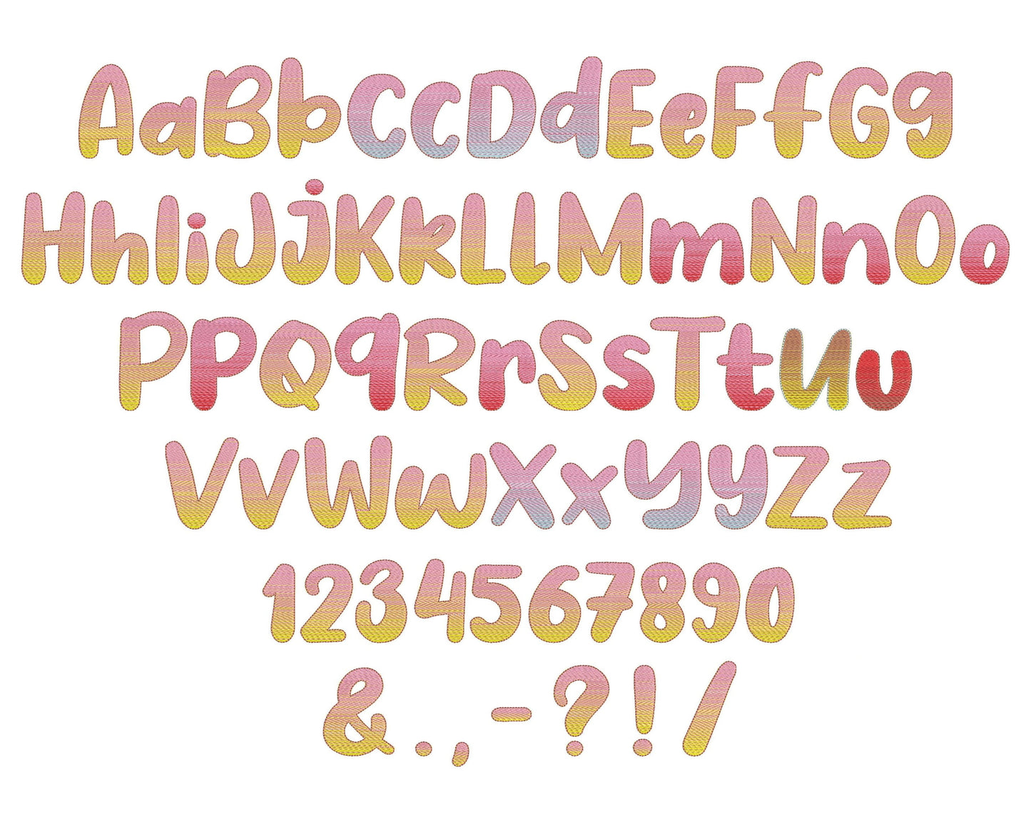 Sweet Iridescent Ombre Font