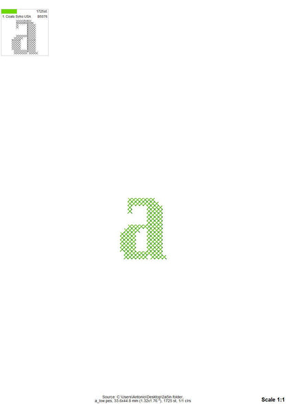 Christmas Cross Stitch Font