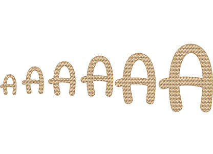 Knitted Effect Knit Texture Font