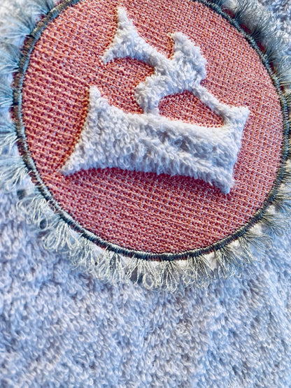 Beautiful Fringed and Embossed Monogram