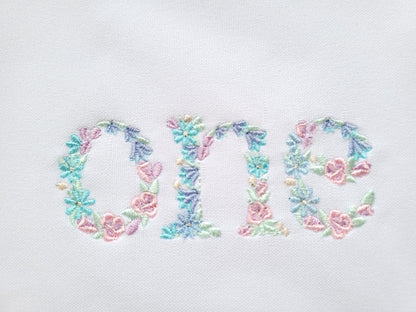 Meadow Bluebell Rose Floral Font