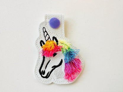 Magic Unicorn Fringed Keychain
