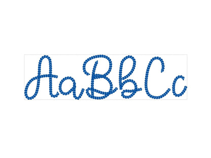 Bold Dense Chain Stitch Script Font