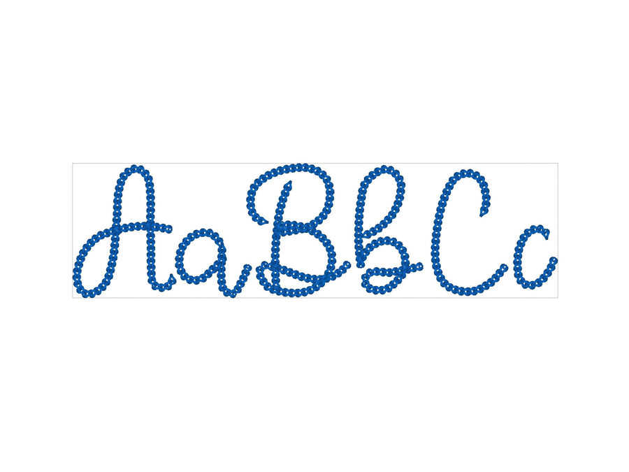 Bold Dense Chain Stitch Script Font